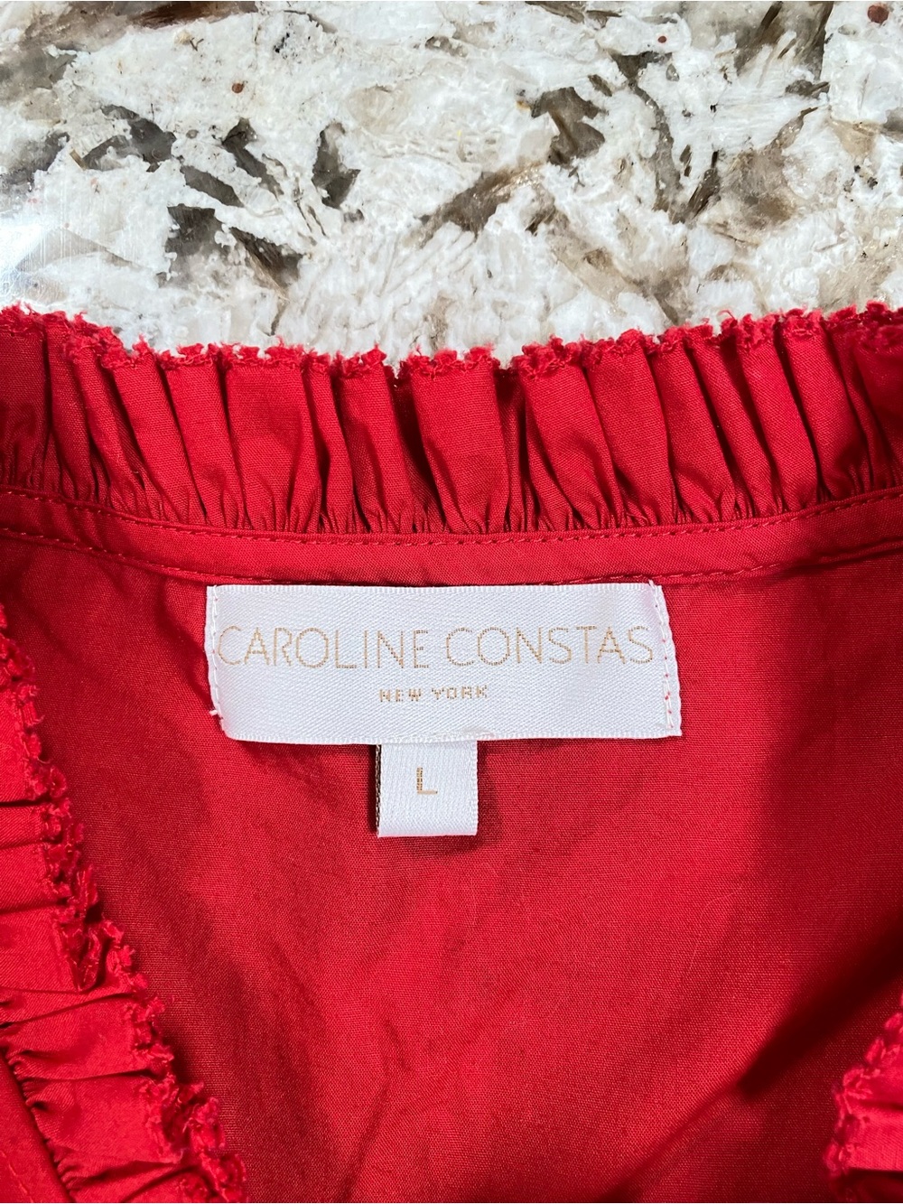 Caroline Constas Red Ruffle Dress - Picture 5 of 9